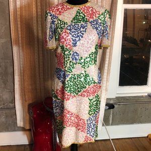 Vintage 80s Sequin Party Dress